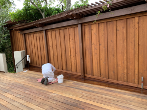 painting contractor Monterey Peninsula before and after photo 1619542394104_Fence-deck-stain
